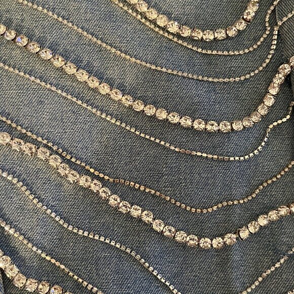 Kiwi Straight Fit Cut Out Rhinestone Rebel Bling Jeans Size Small New with Tags - Picture 12 of 16